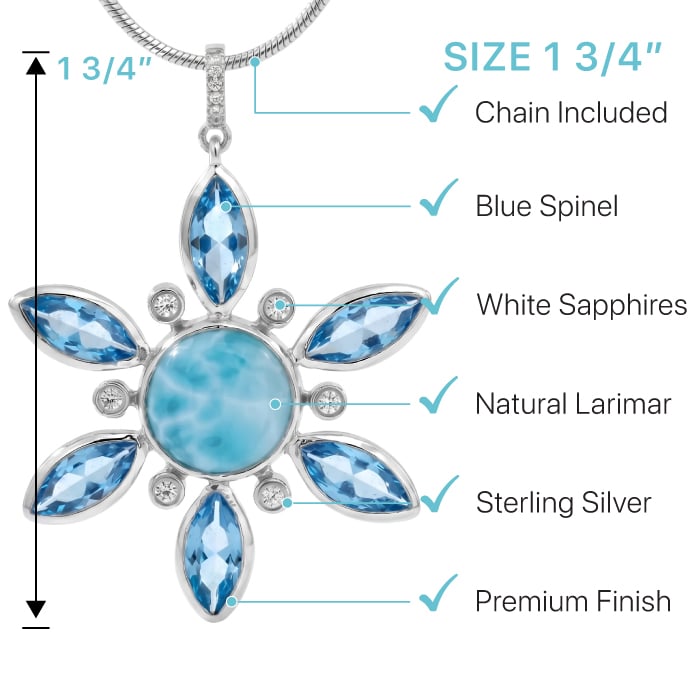  Snowflake Necklace in Sterling silver 