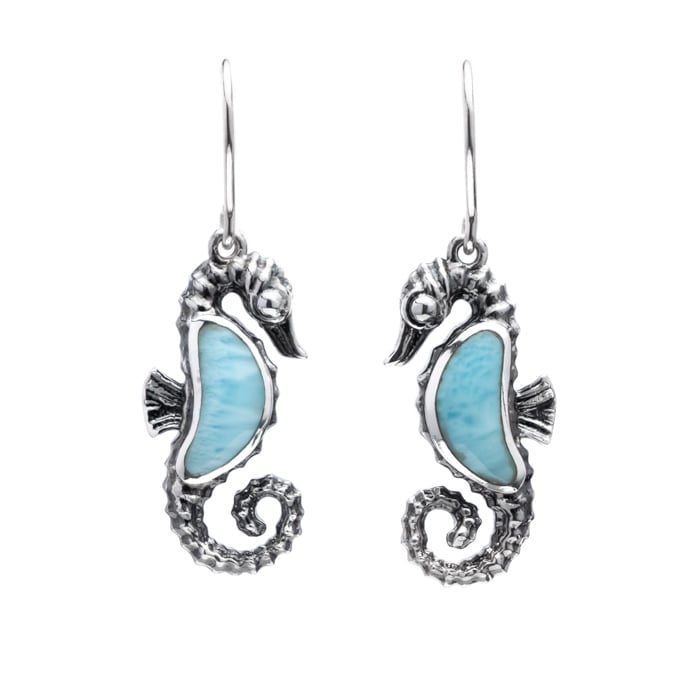 Seahorse Earrings in Sterling Silver