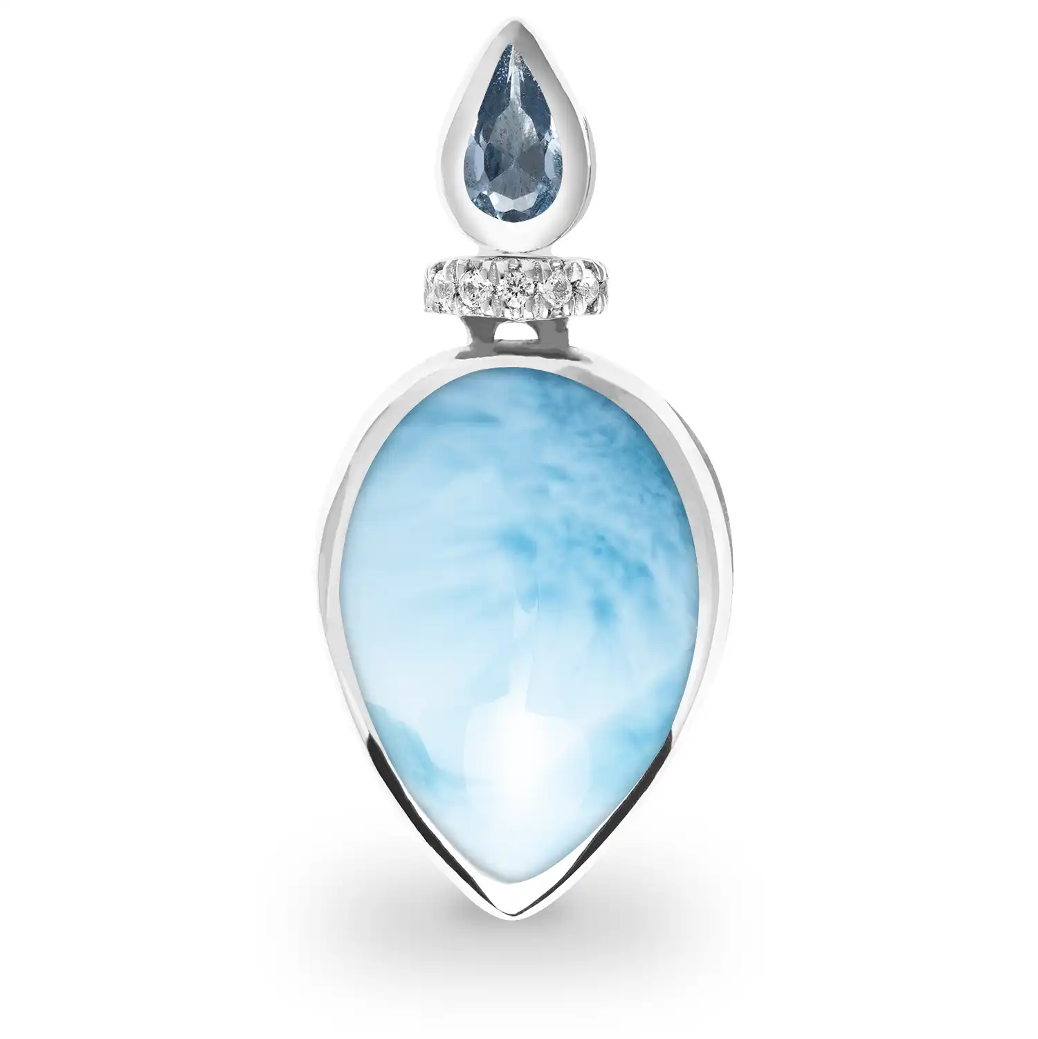 Esme Larimar Necklace in sterling silver by Marahlago