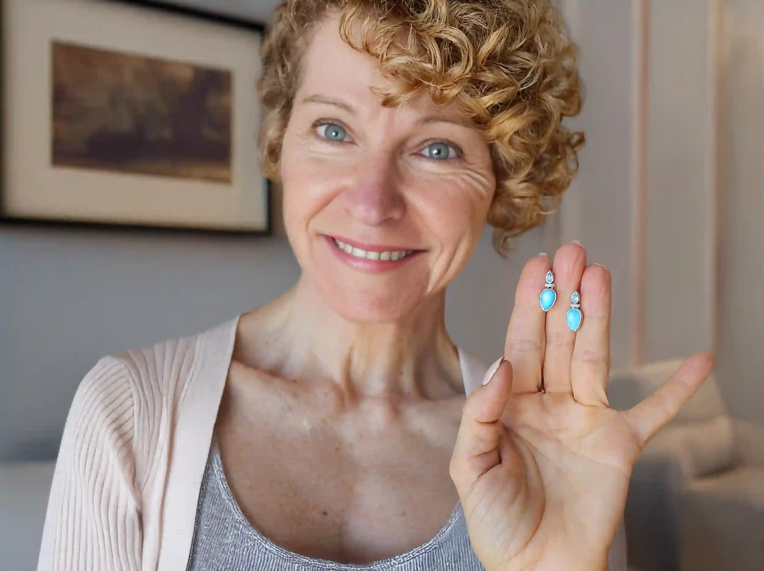 Esme Larimar Earrings