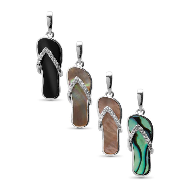 Add some style to your outfit with a Flip Flop in silver by Marahlago
