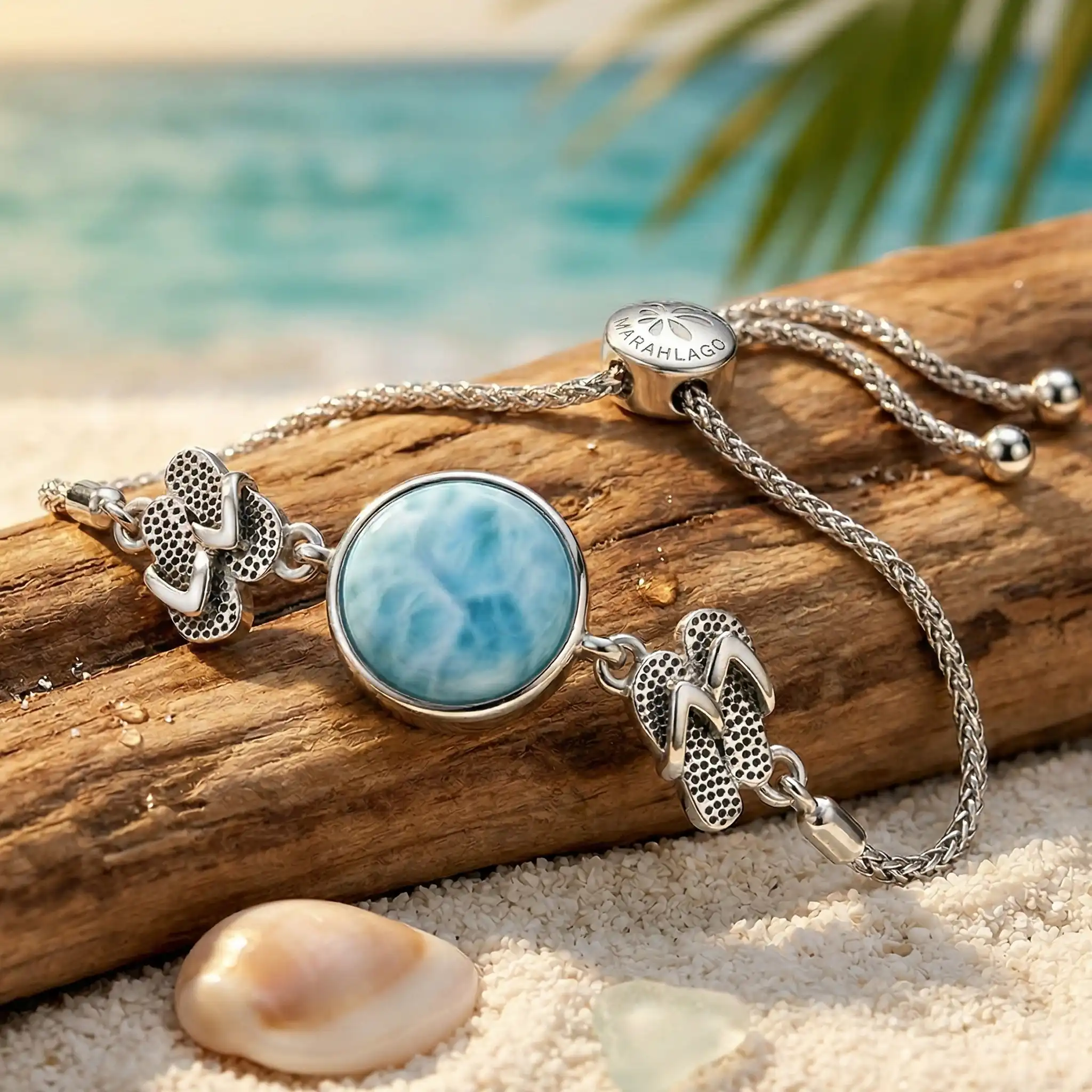 Silver Marahlago Flip Flop Bolo Bracelet