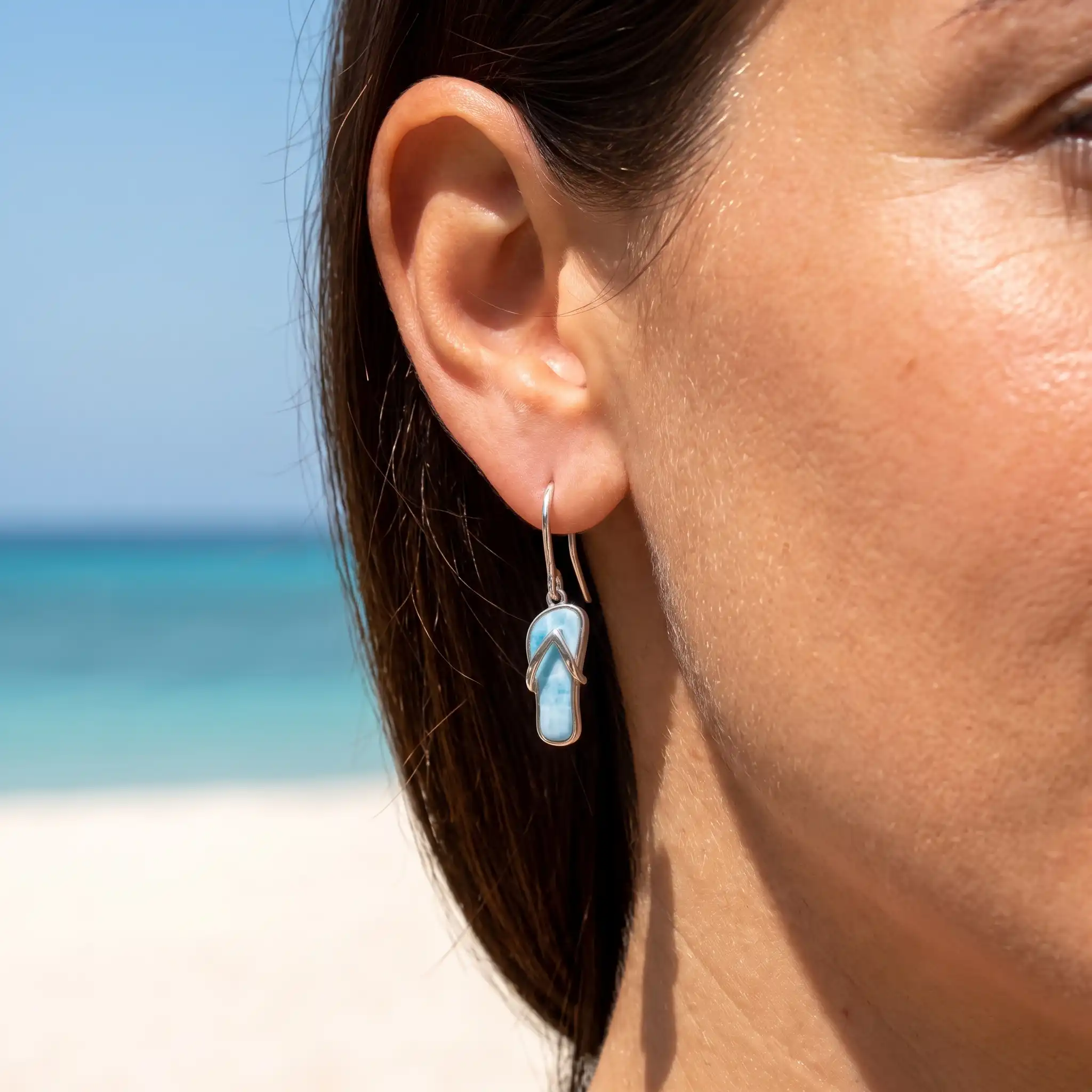 Flip Flop Earrings in silver