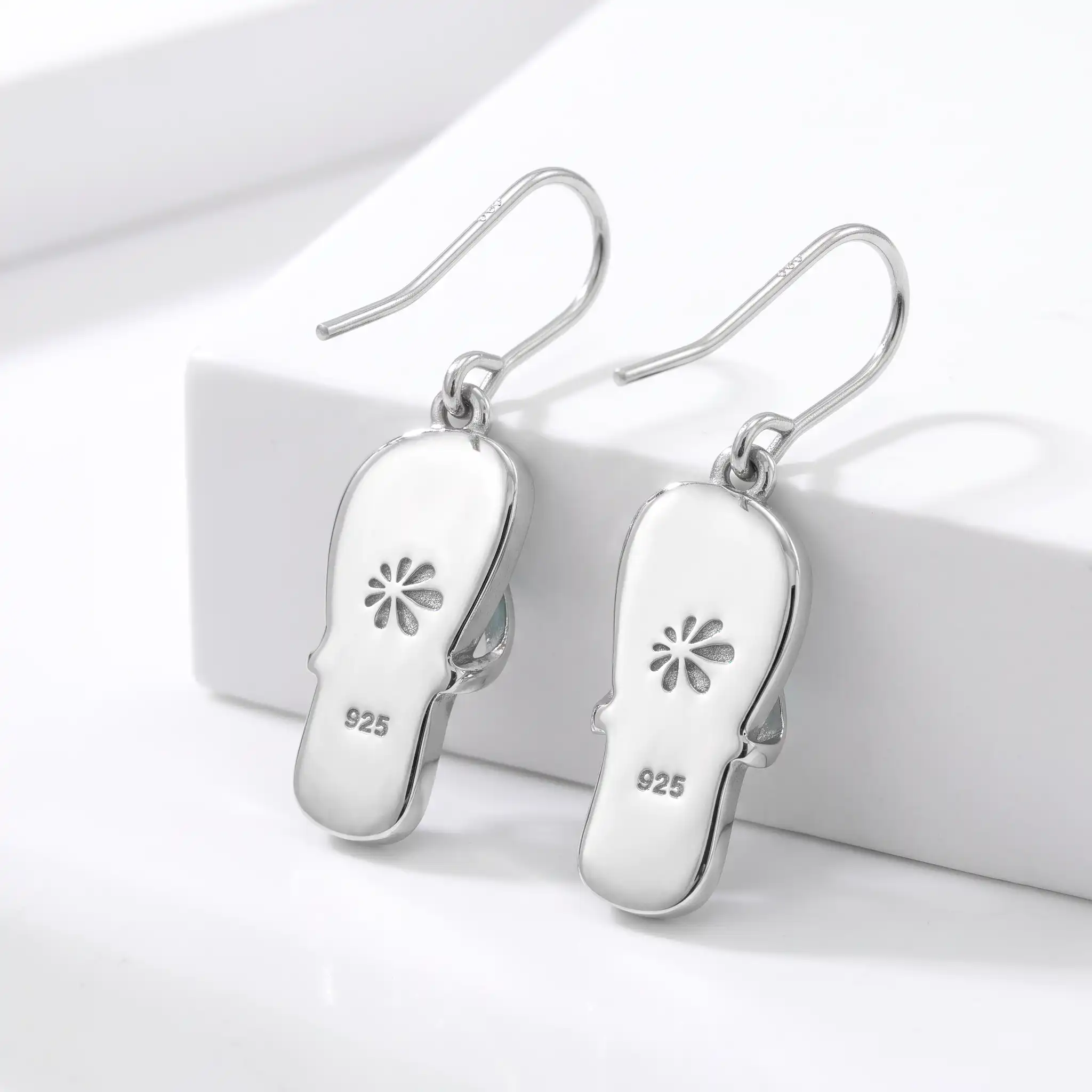 Flip Flop Earrings in Sterling silver by Marahlago Larimar 
