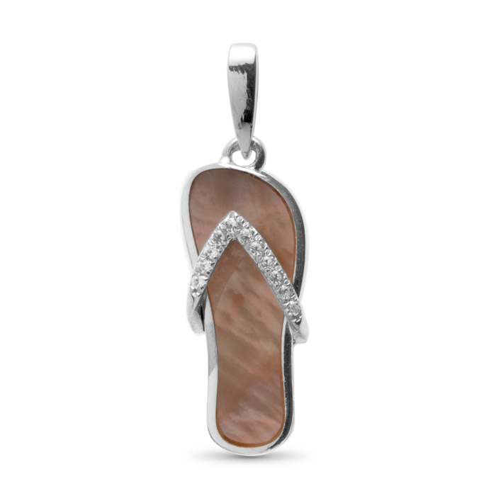 Add some style to your outfit with a Flip Flop in silver by Marahlago