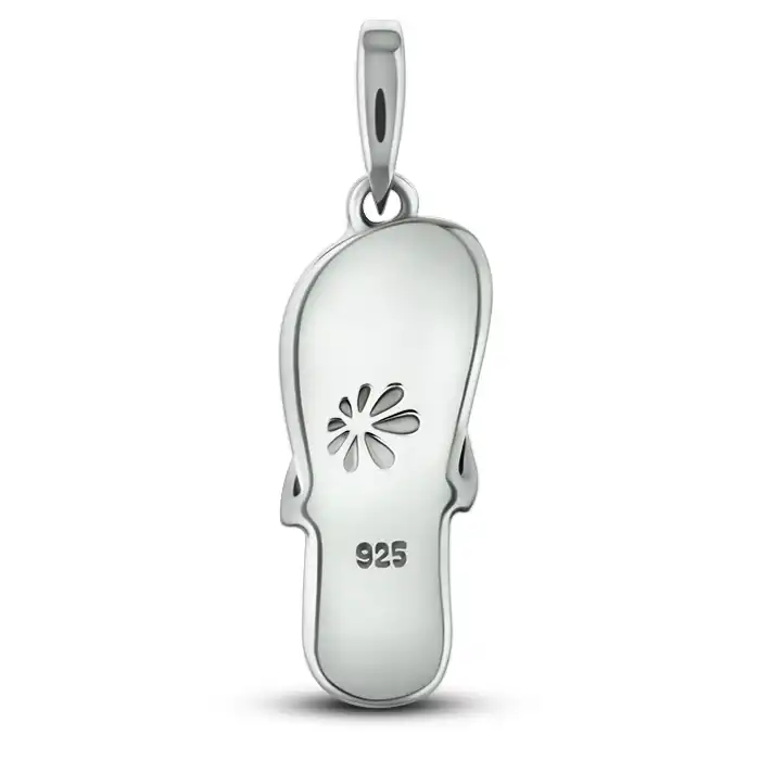 Flip Flop Pendant in sterling silver
