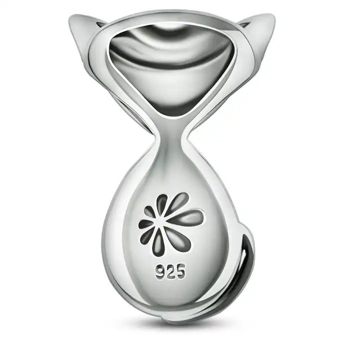 Fox Pendant Necklace with Larimar Gemstone