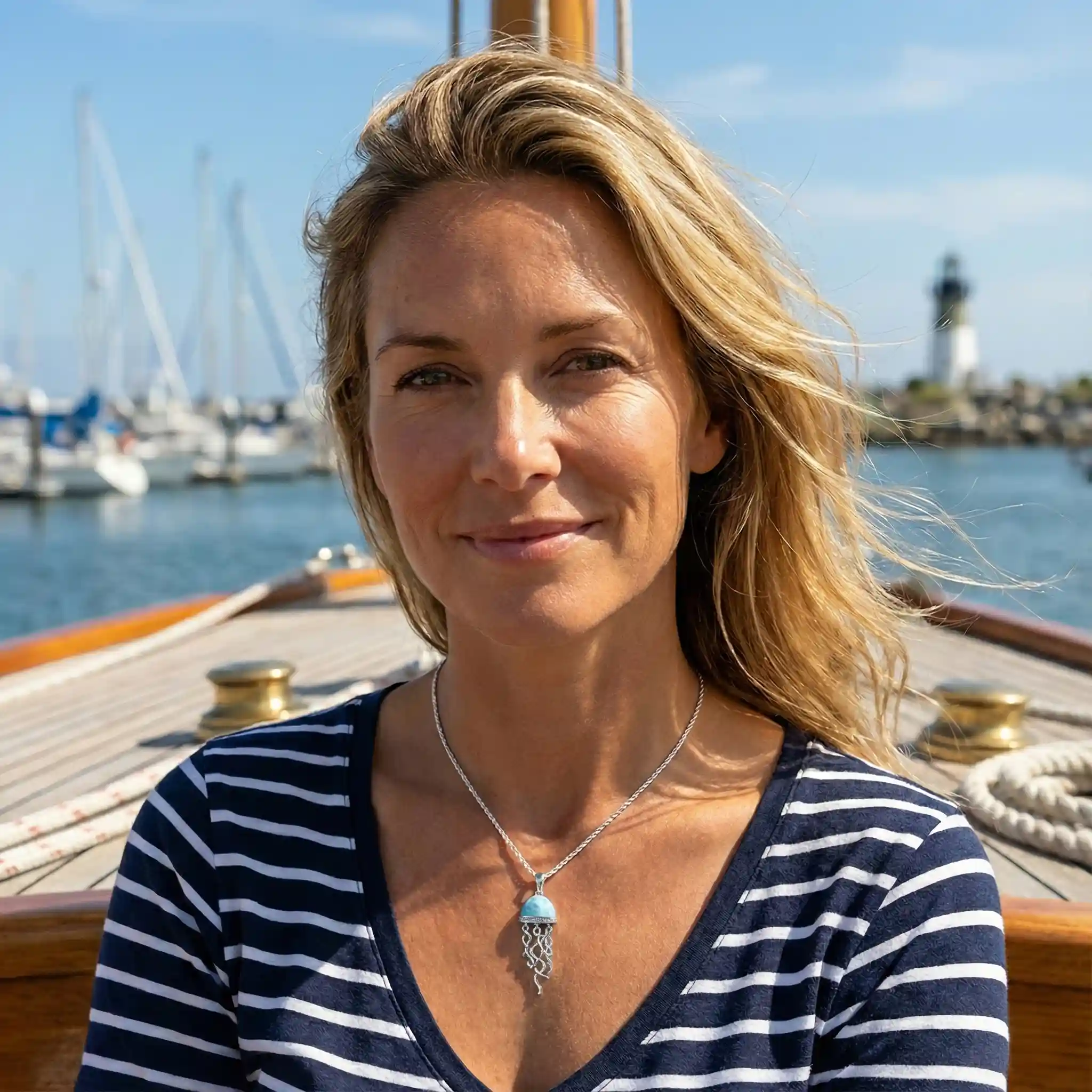 Jellyfish Necklace in sterling silver 