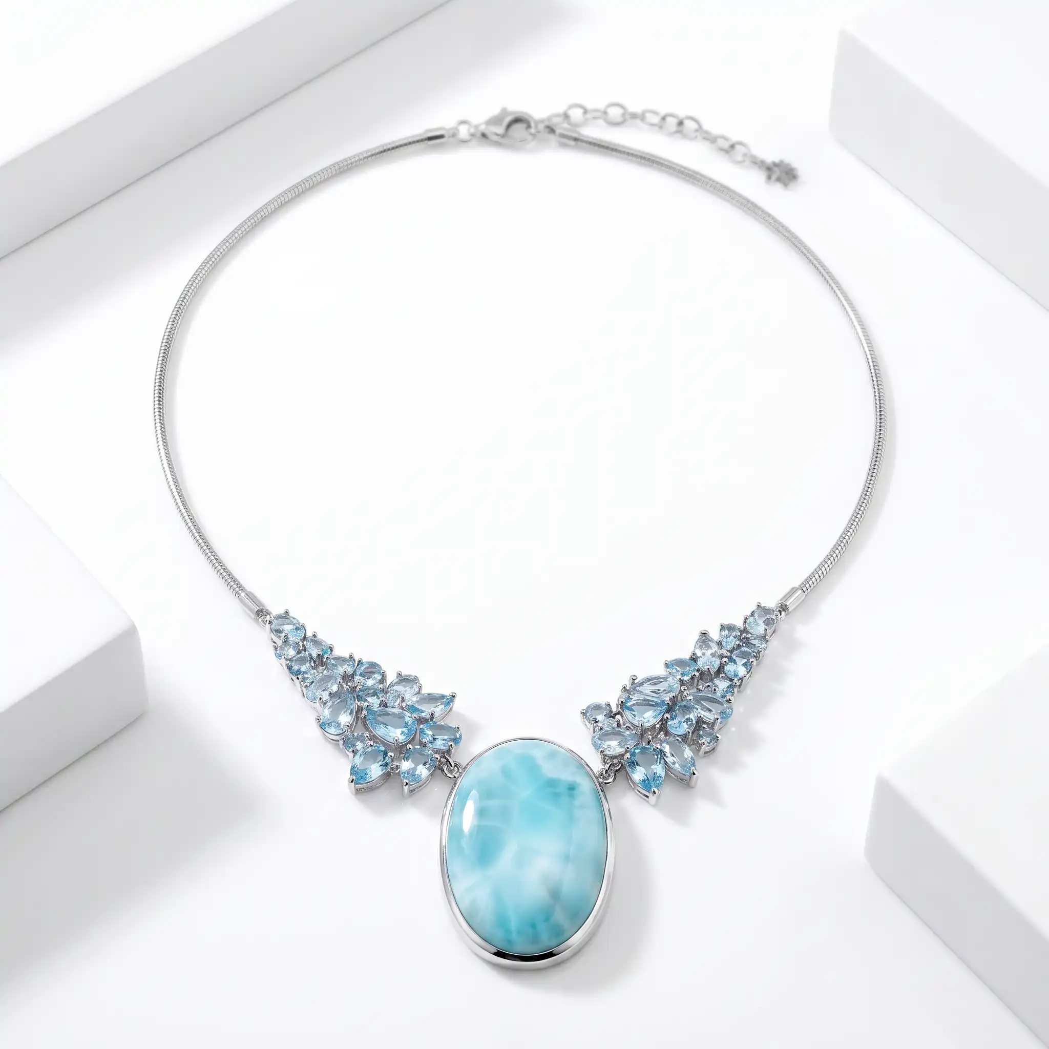 Larimar Grace Sterling Silver Larimar Necklace
