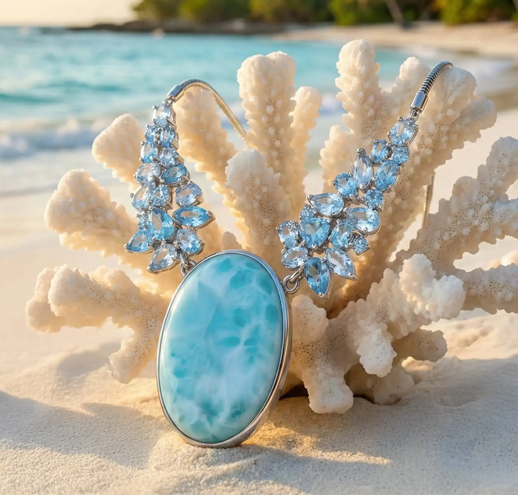 Larimar Grace Sterling Silver Larimar Necklace