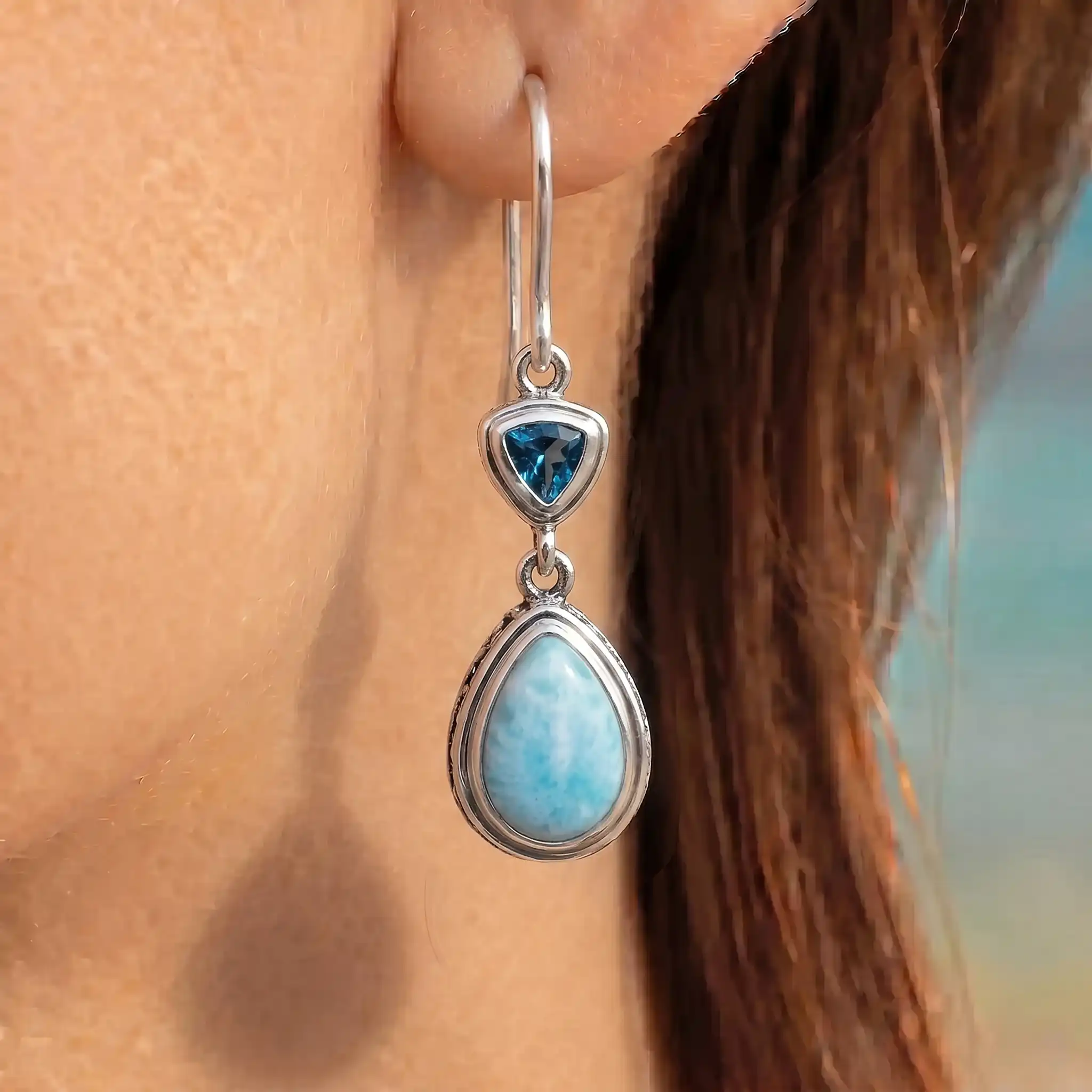 Blue Stone Earrings