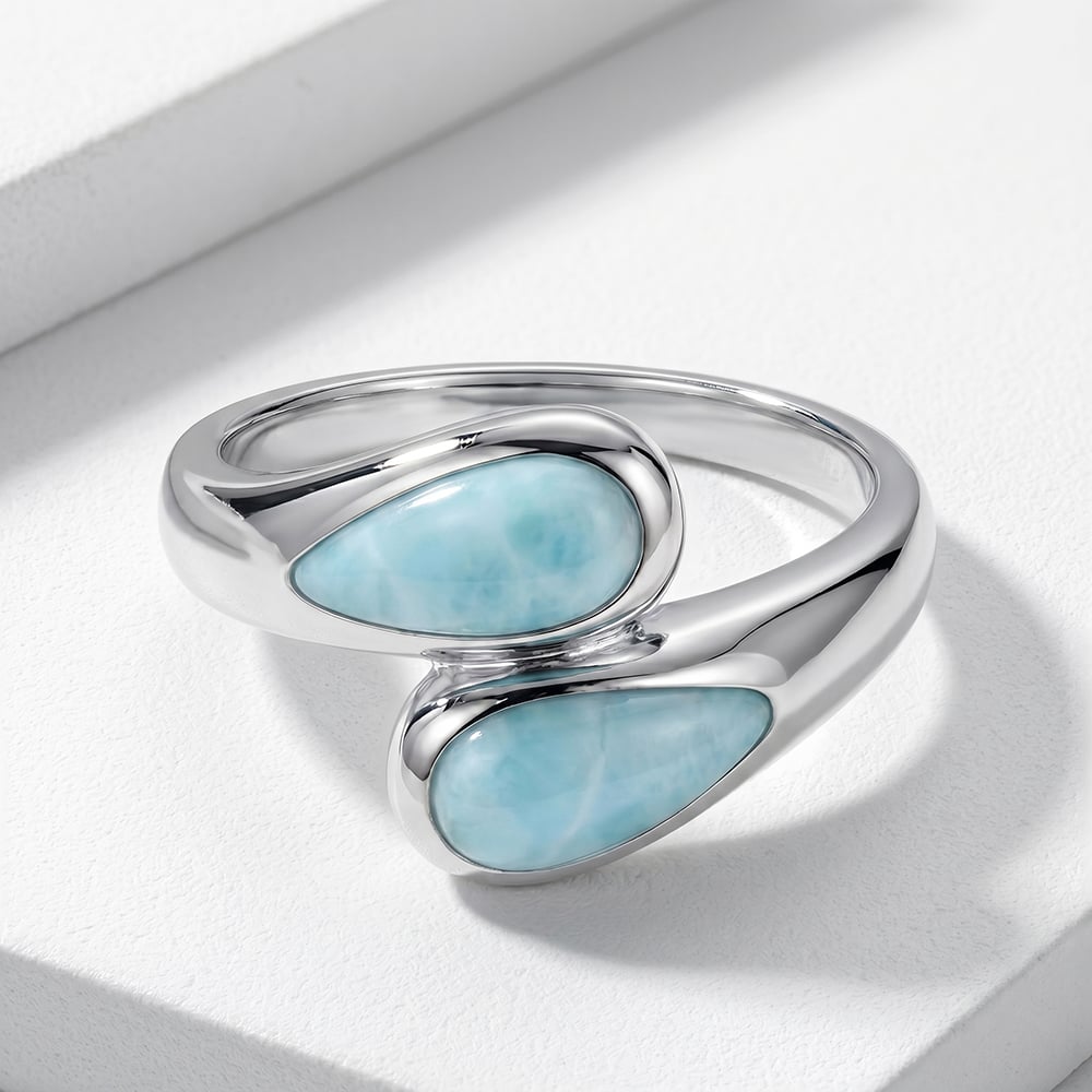 Larimar Bypass ring