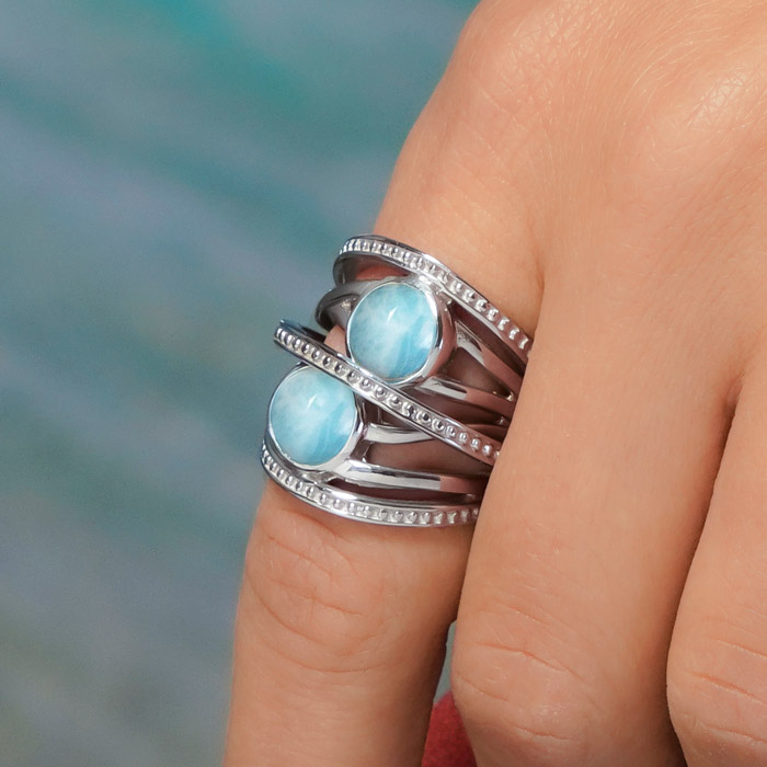 marahlago larimar Indigo Larimar Ring jewelry