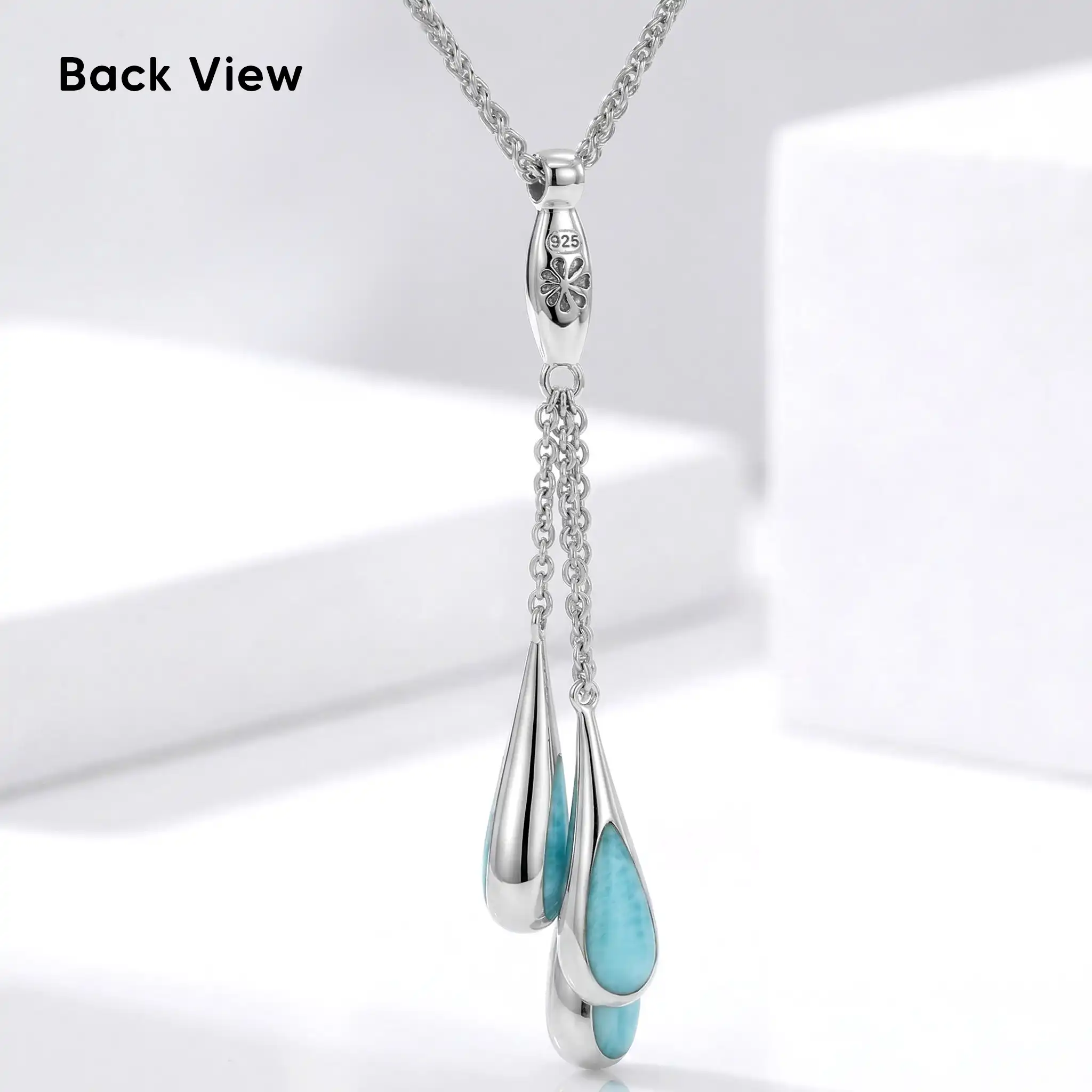 Larimar Sterling Silver Indra Pendant Necklace Marahlago Larimar Jewelry Gemstone 