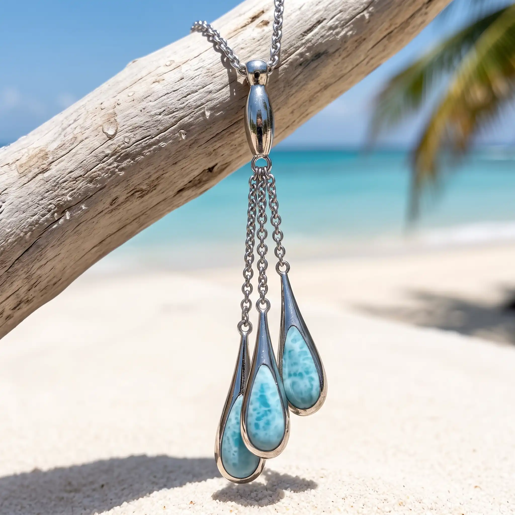 Larimar Sterling Silver Indra Pendant Necklace Marahlago Larimar Jewelry Gemstone 