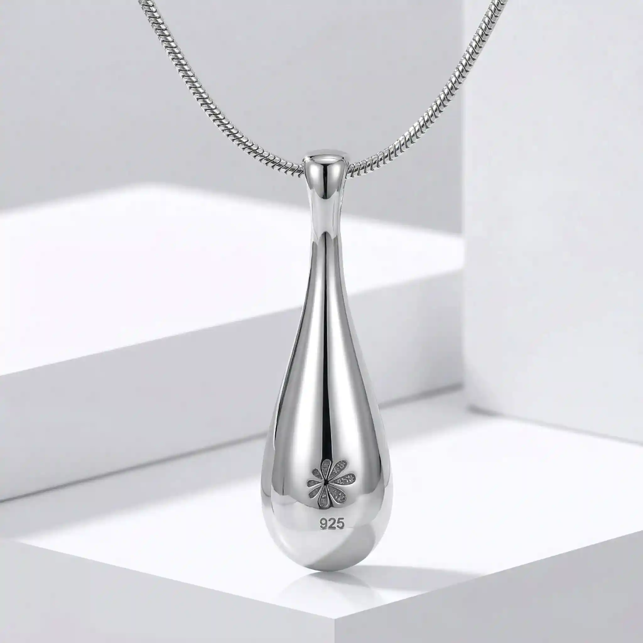 Larimar Sterling Silver Teardrop Necklace