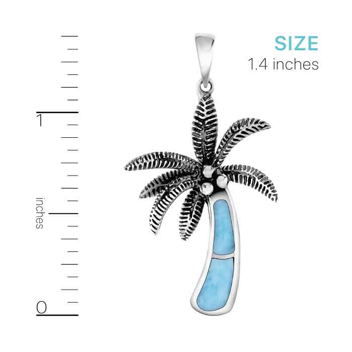 Palm Tree Pendant in Sterling Silver