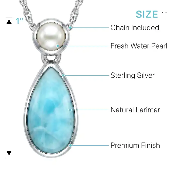 Pearl and Larimar Necklace 