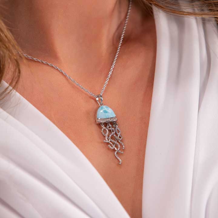 Jellyfish Necklace in Silver