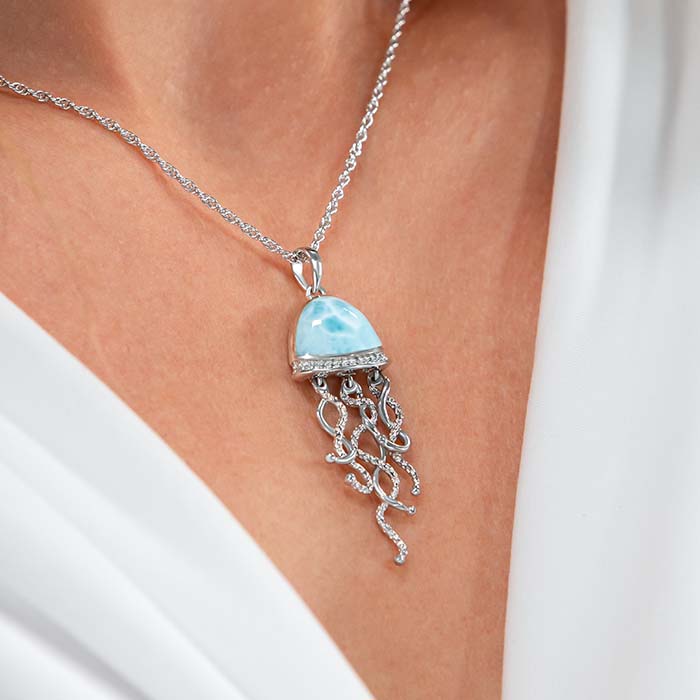 Jellyfish Necklace in sterling silver 
