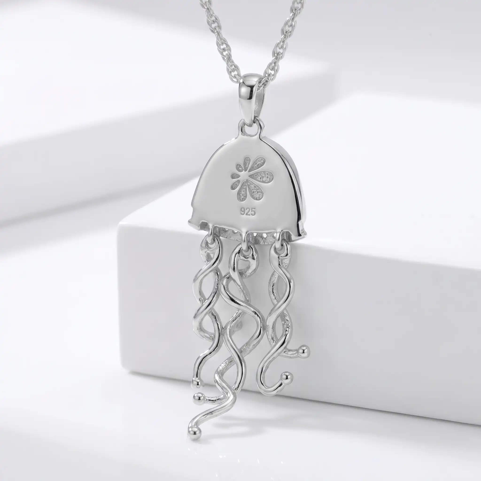 Jellyfish Necklace in sterling silver 
