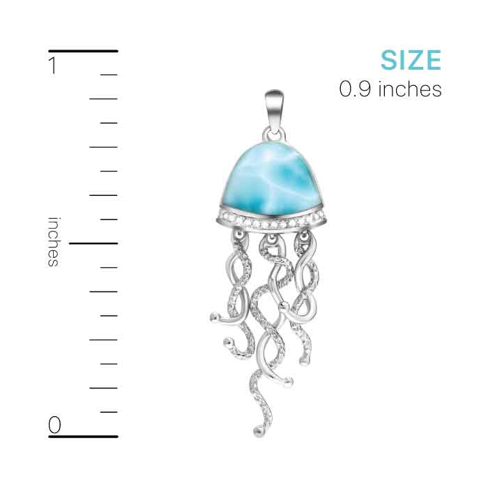 Jellyfish Necklace in sterling silver 