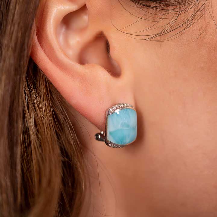 Model wearing Large Earrings