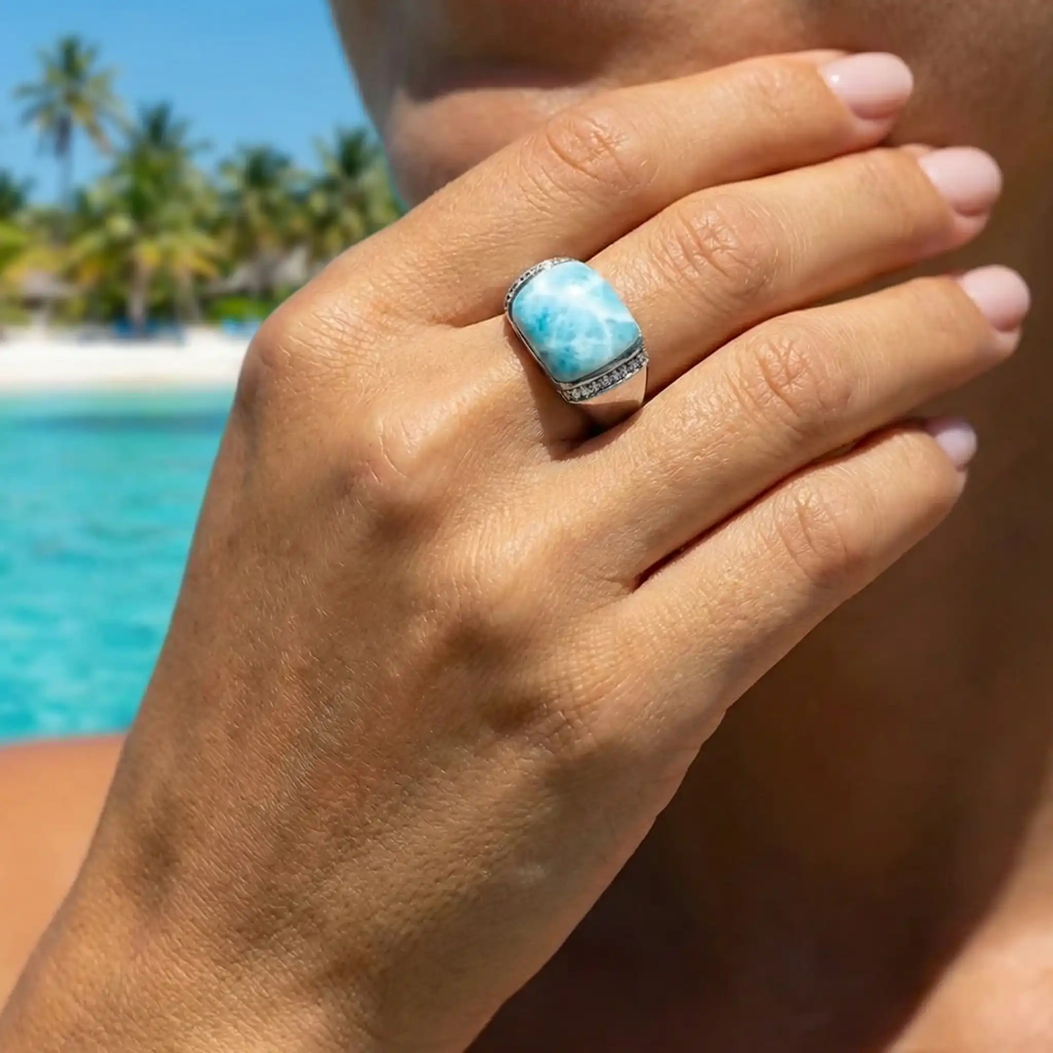 Gemstone Ring in sterling silver