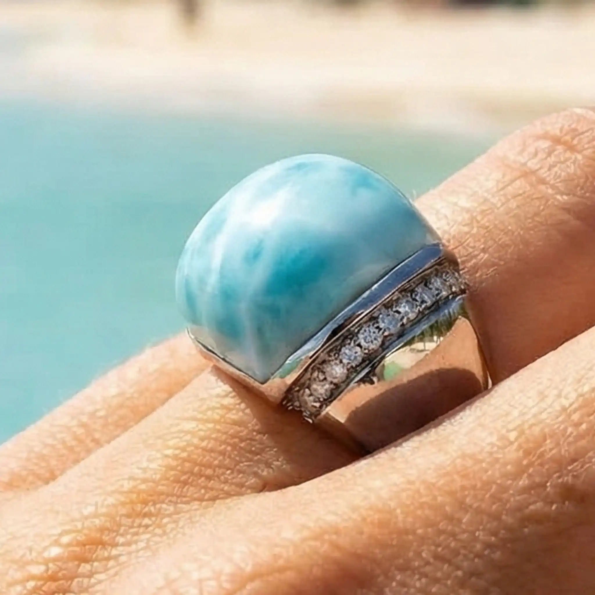 Gemstone Ring in sterling silver