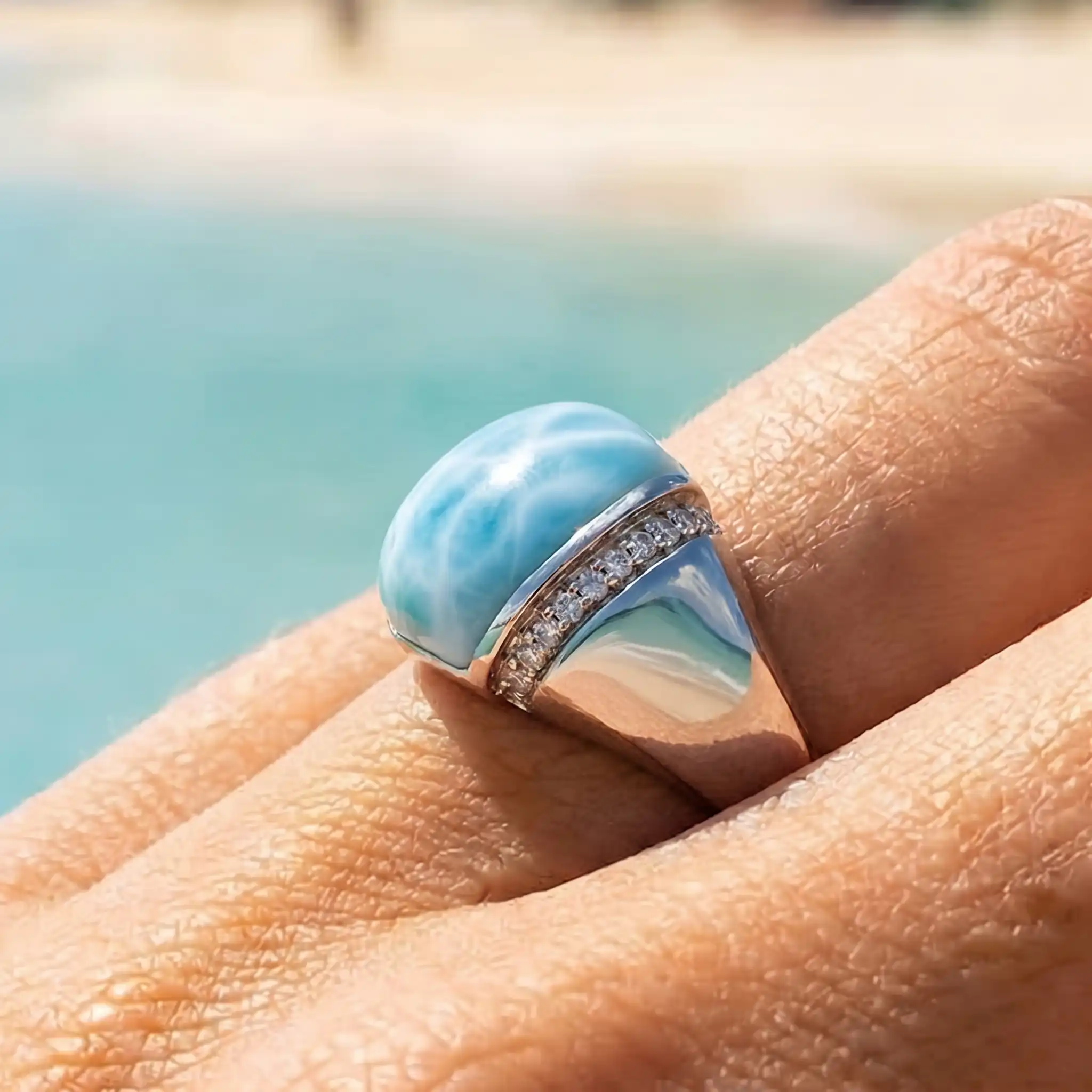 Gemstone Ring in sterling silver