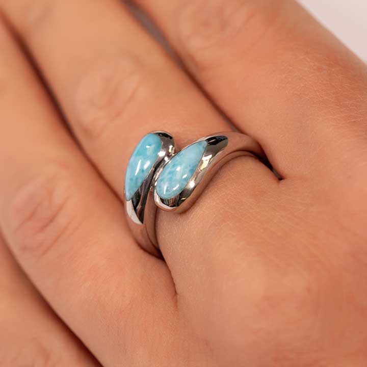 Bypass ring in sterling silver 