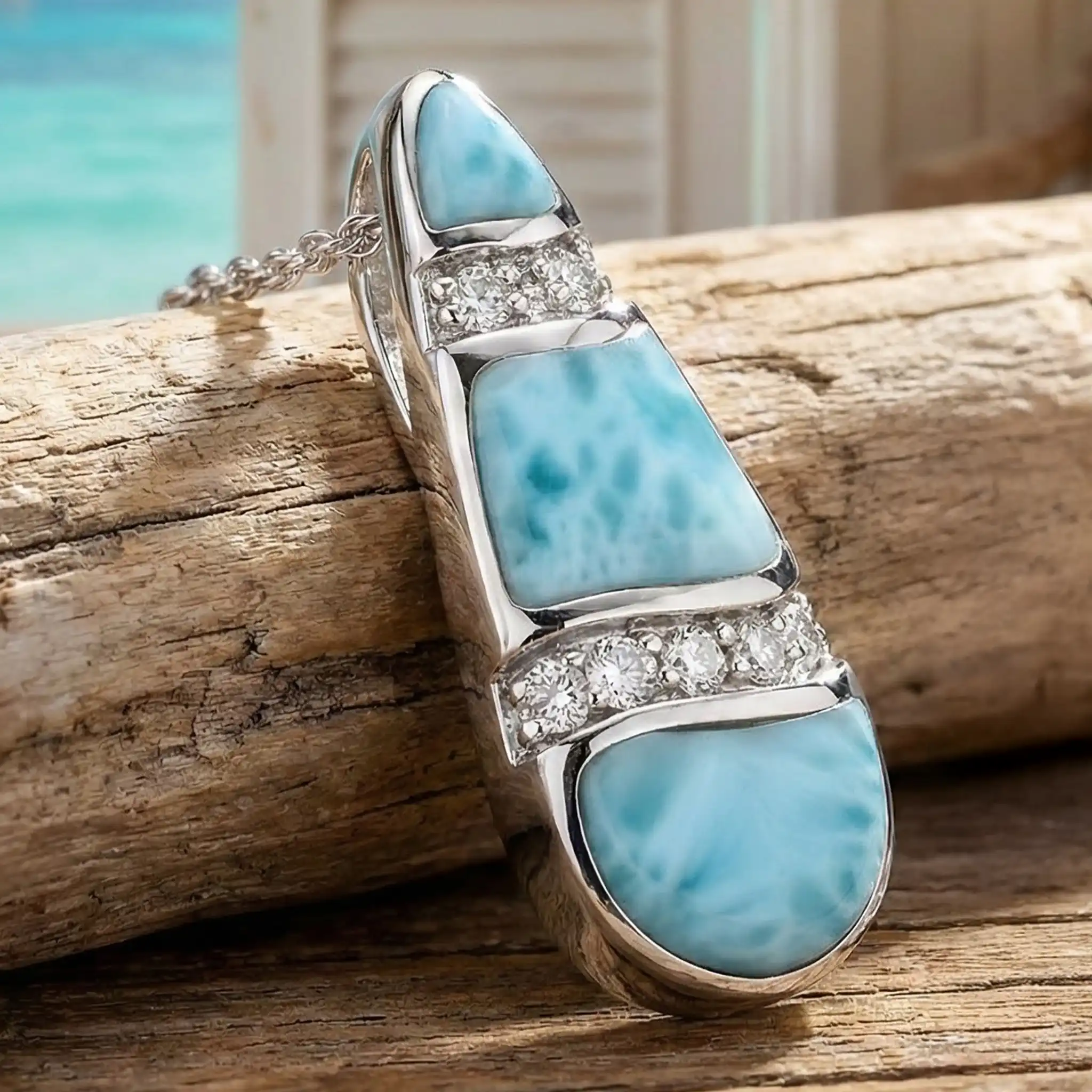 Larimar Marina Necklace 