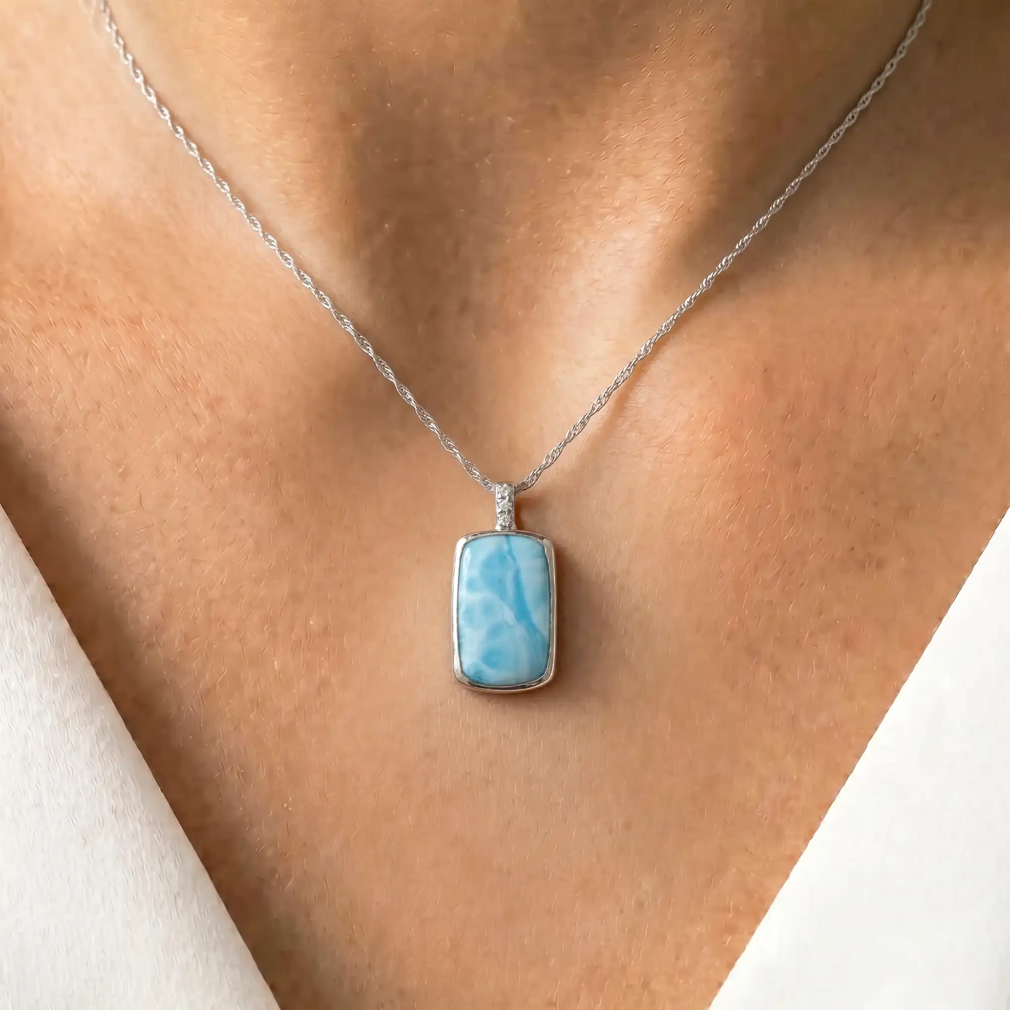 Larimar and Sapphire Necklace