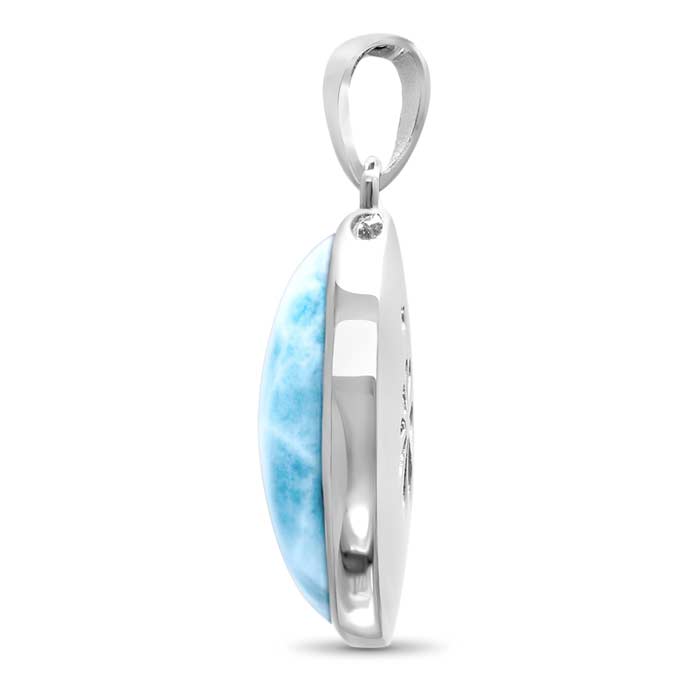 sideview Larimar Necklace 