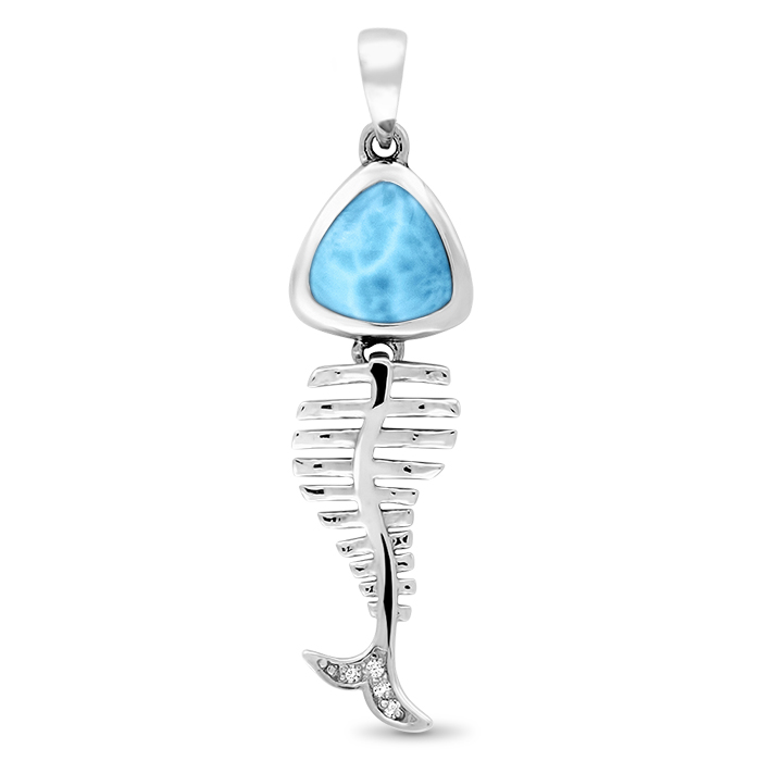 Fish Pendant in sterling silver 