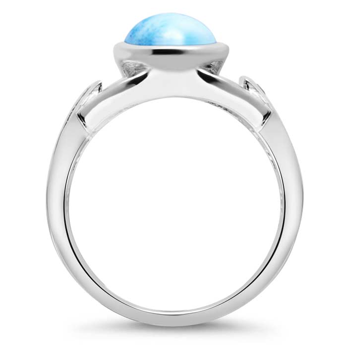 Blue Aqua Ocean Larimar Ring jewelry