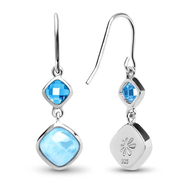 Blue Gemstone earrings larimar