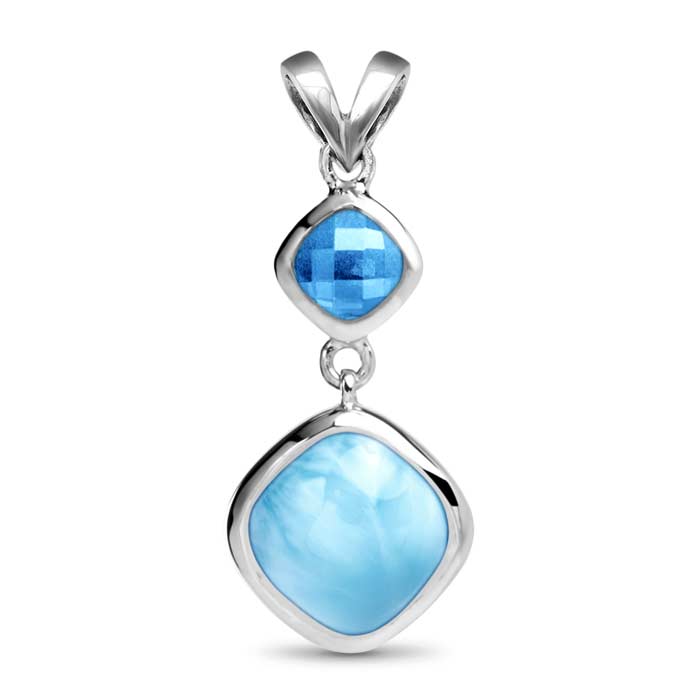 marahlago larimar Atlantic Cushion Larimar Necklace jewelry