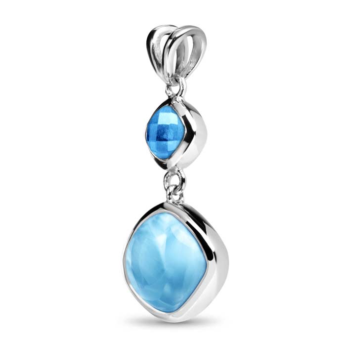 marahlago larimar Atlantic Cushion Larimar Necklace jewelry
