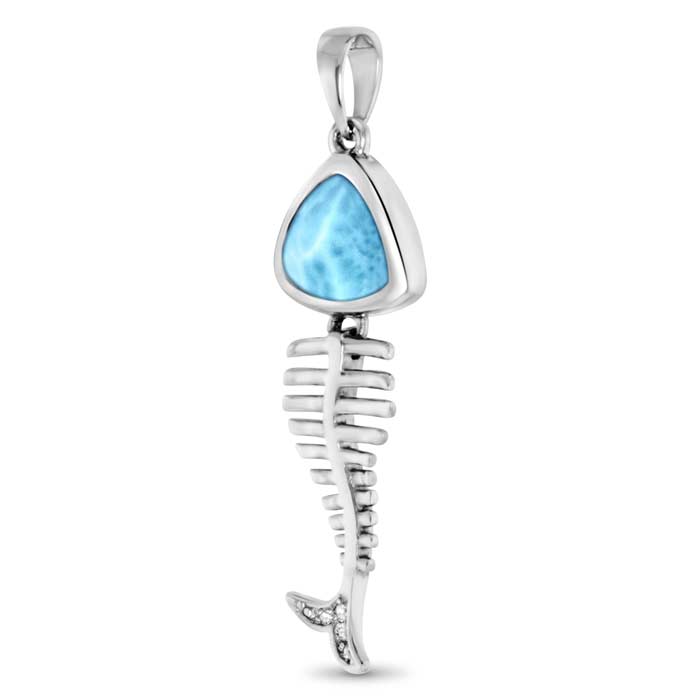 marahlago larimar Bone Fish Larimar Necklace jewelry