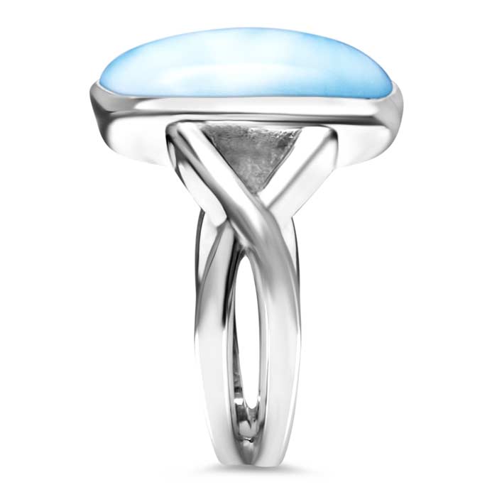 Larimar Rectangle Ring by marahlago