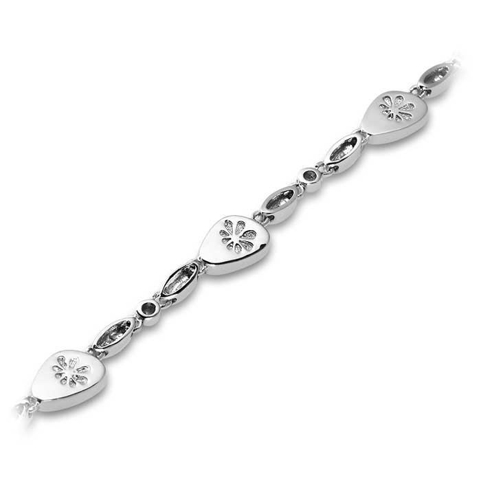 Larimar Sterling Silver Cheyenne Adjustable Link Bracelet Marahlago Jewelry pear Gemstone 