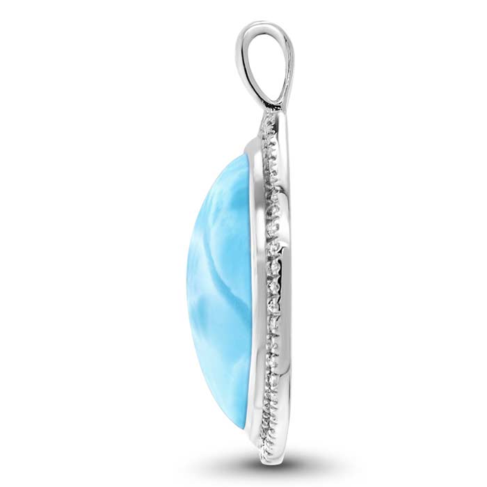 marahlago larimar Clarity Oval Larimar Necklace jewelry