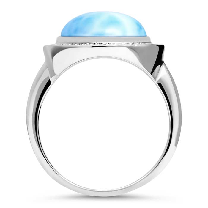 Clarity Oval Larimar Ring jewelry Marahlago