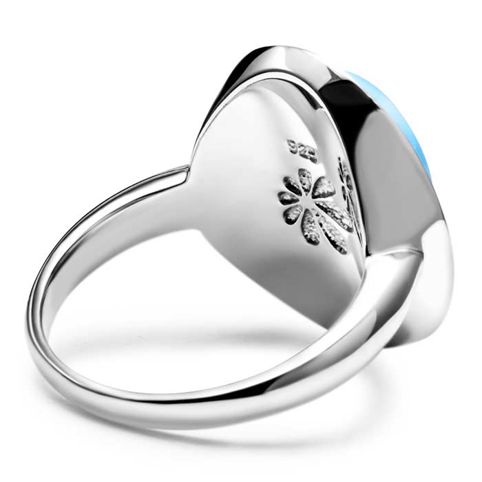 Clarity Oval Larimar Ring jewelry Marahlago