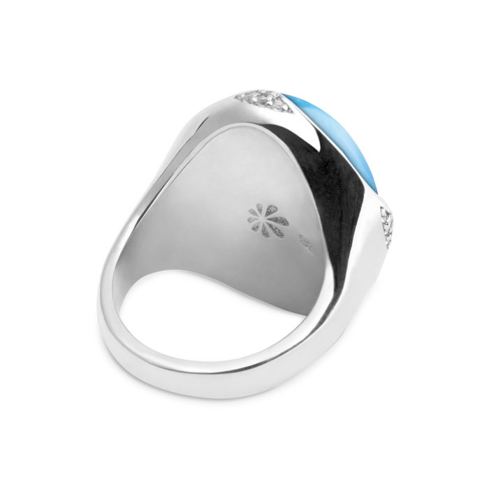 Cocktail ring in sterling silver