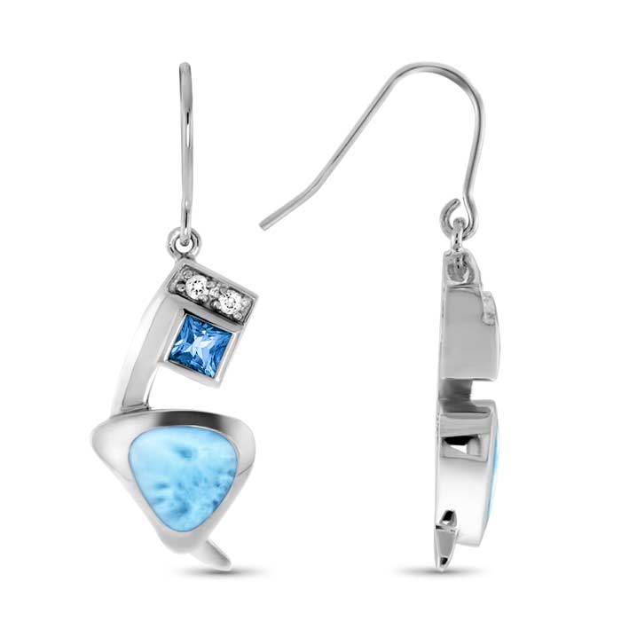marahlago larimar Curva Larimar Earrings jewelry