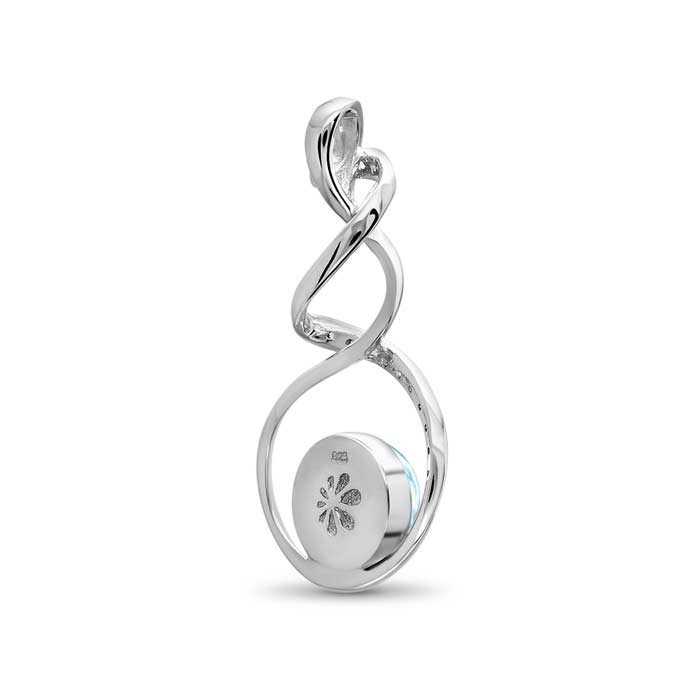 Dante Larimar Necklace Back View Sterling Silver