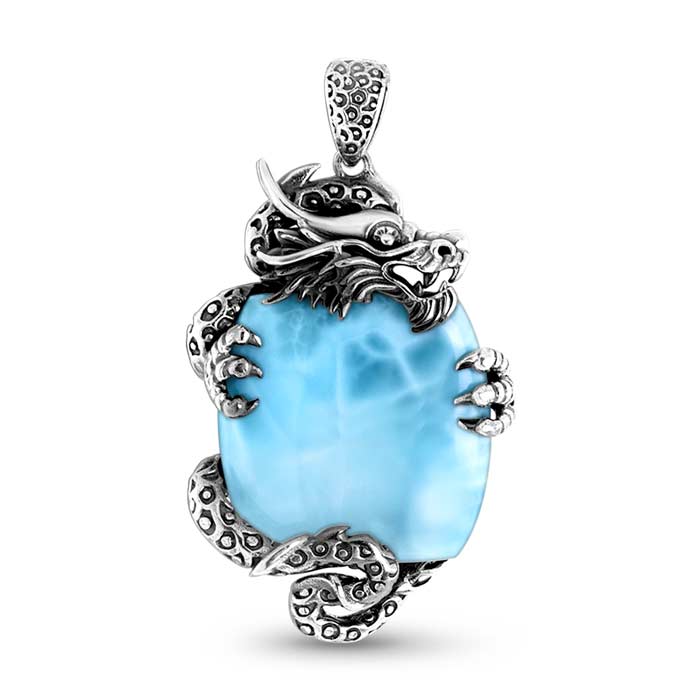 marahlago larimar Dragon Larimar Necklace jewelry