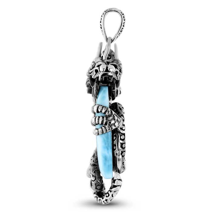 marahlago larimar Dragon Larimar Necklace jewelry